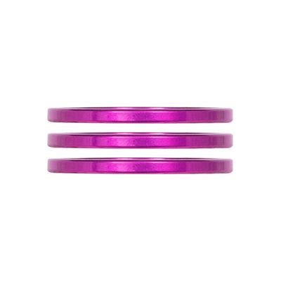 Industry Nine, iRiX, Headset Spacer, 1-1/8'', Height: 2.5mm, Aluminum, Purple, 3pcs