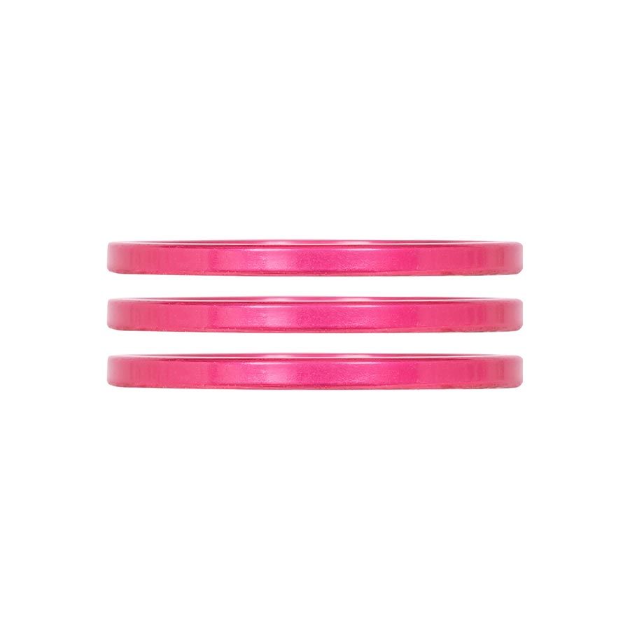 Industry Nine, iRiX, Headset Spacer, 1-1/8'', Height: 2.5mm, Aluminum, Pink, 3pcs