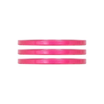 Industry Nine, iRiX, Headset Spacer, 1-1/8'', Height: 2.5mm, Aluminum, Pink, 3pcs