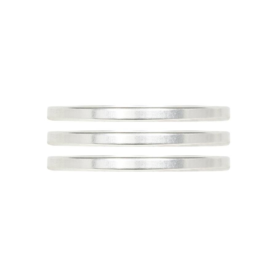 Industry Nine, iRiX, Headset Spacer, 1-1/8'', Height: 2.5mm, Aluminum, Silver, 3pcs