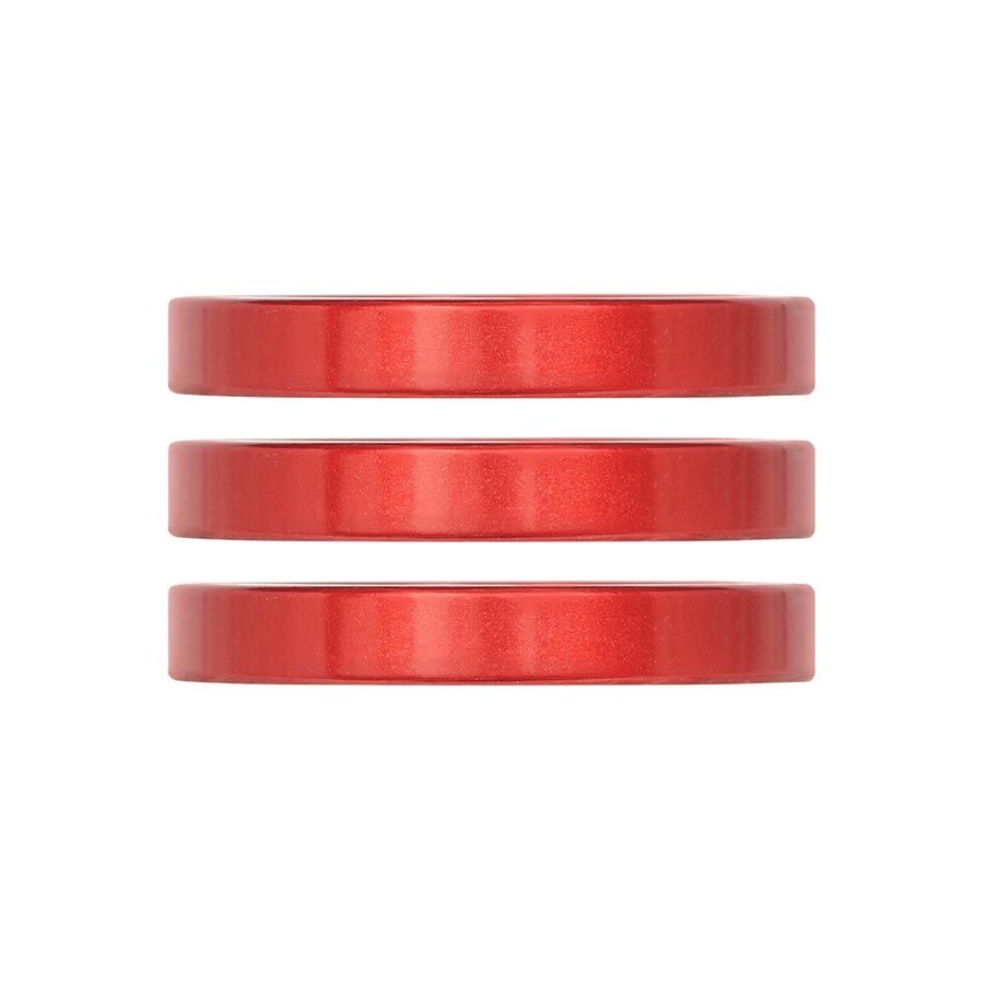 Industry Nine, iRiX, Headset Spacer, 1-1/8'', Height: 5mm, Aluminum, Red, 3pcs