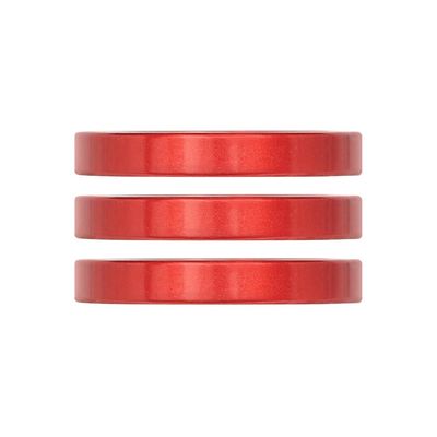 Industry Nine, iRiX, Headset Spacer, 1-1/8'', Height: 5mm, Aluminum, Red, 3pcs