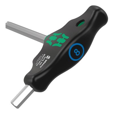 Wera, 454 T-handle Hex-Plus, Hex Wrench, Hex 8.0 x200mm HF, Metric