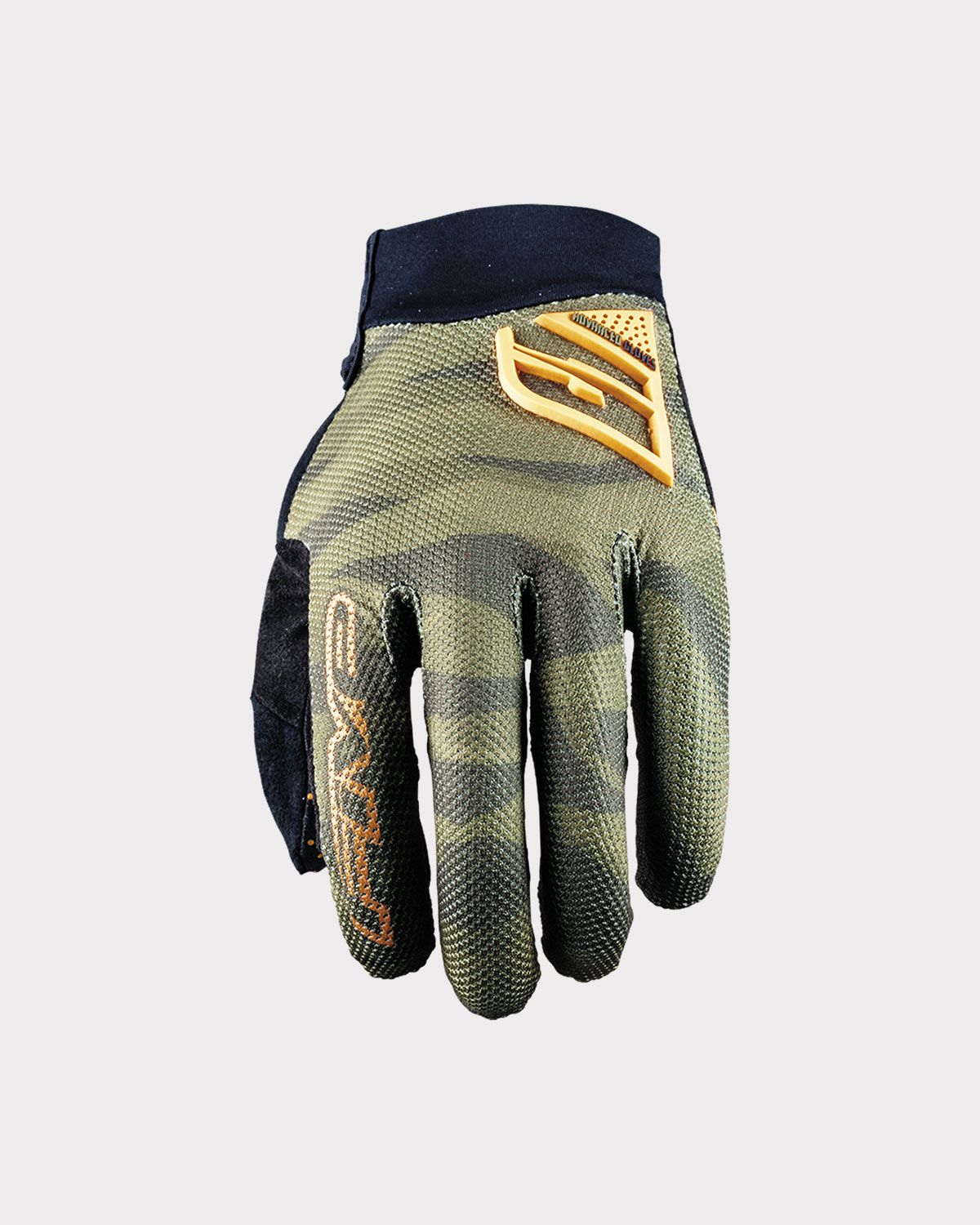 Five Gloves, XR-Pro, Full Finger Gloves, Kaki / Fluo Orange, S, Pair