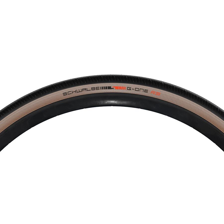 Schwalbe, G-One RS, Gravel Tire, 700x45C, Folding, Tubeless Ready, Addix Race, Pro, 67TPI, Transparent Sidewall