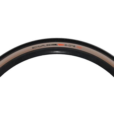 Schwalbe, G-One RS, Gravel Tire, 700x45C, Folding, Tubeless Ready, Addix Race, Pro, 67TPI, Transparent Sidewall