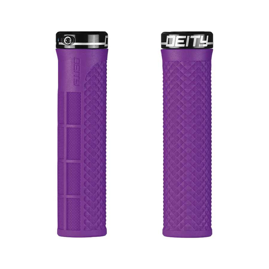 Deity, LockJaw, Grips, 132mm, Purple, Pair