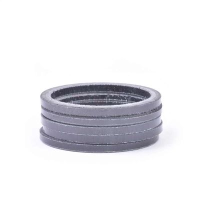 Wheels Manufacturing, Gloss Carbon, Headset Spacer, 1-1/8'', Height: 2.5mm, Carbon, Black, 5pcs