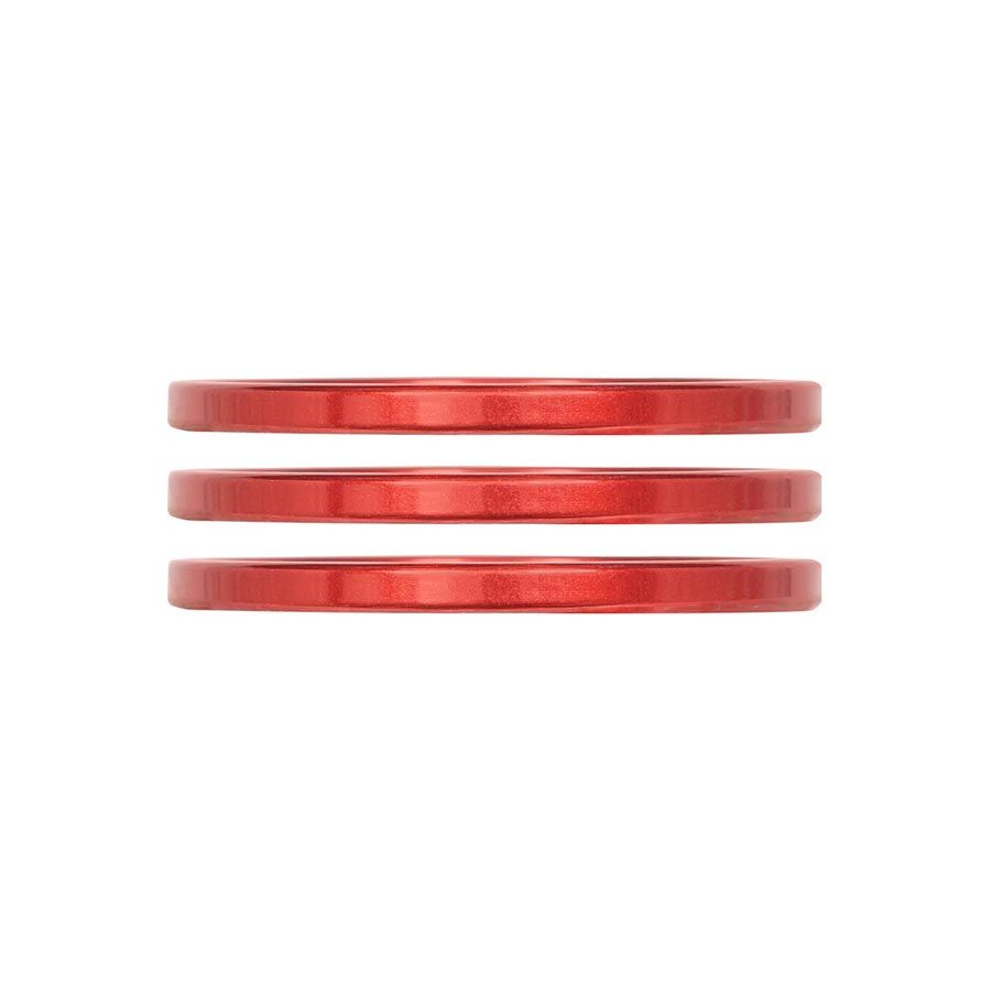 Industry Nine, iRiX, Headset Spacer, 1-1/8'', Height: 2.5mm, Aluminum, Red, 3pcs