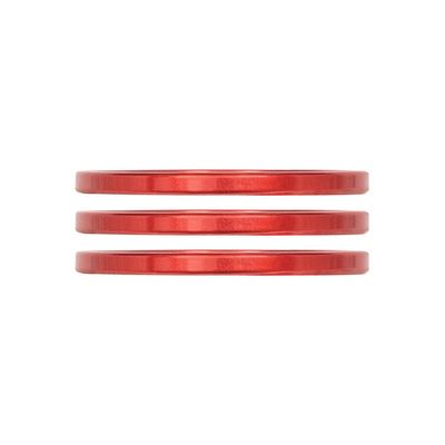 Industry Nine, iRiX, Headset Spacer, 1-1/8'', Height: 2.5mm, Aluminum, Red, 3pcs