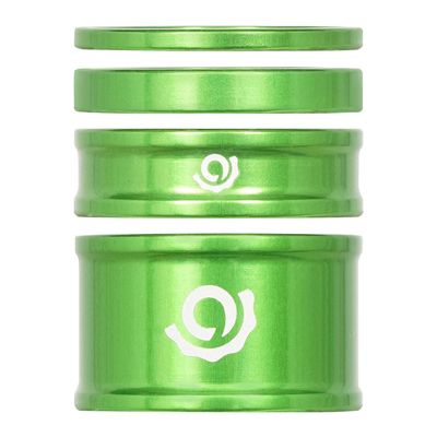 Industry Nine, iRiX, Headset Spacer Kit, 1-1/8'', Height: 2.5mm/5mm/10mm/20mm, Aluminum, Lime