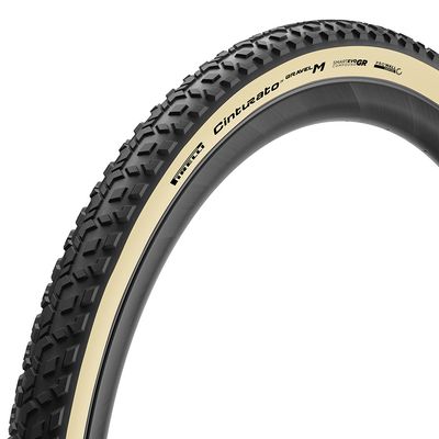 Pirelli, Cinturato Gravel M HP-Line, Gravel Tire, 700x45C, Folding, Tubeless Ready, SmartEVO GR, ProWALL Gravel, 120TPI, White