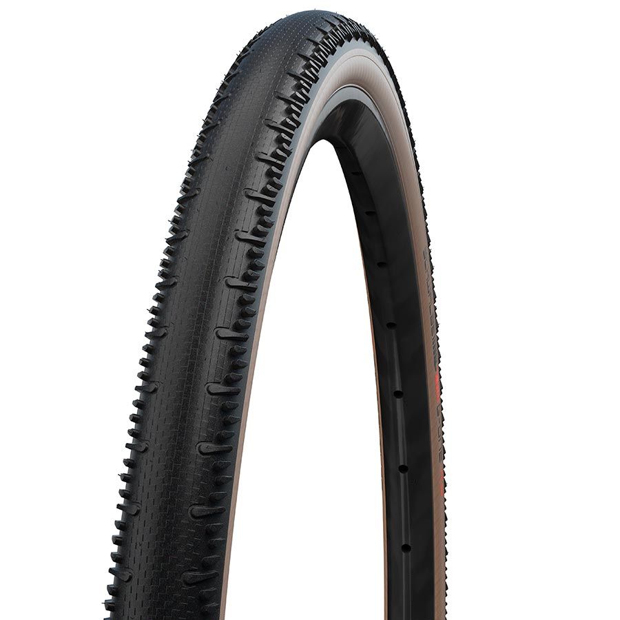 Schwalbe, G-One RS Pro, Gravel Tire, 28x1.50, Folding, Tubeless Ready, Addix Race, V-Guard, 67TPI, Transparent Sidewall
