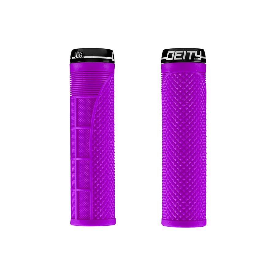 Deity, Megattack, Grips, 140mm, Purple, Pair