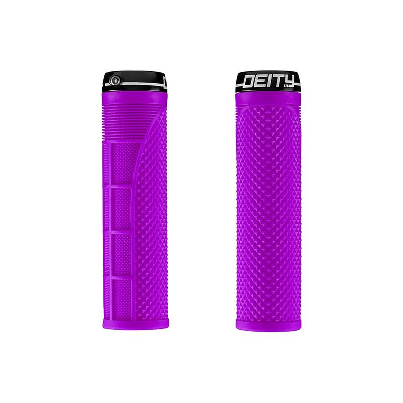 Deity, Megattack, Grips, 140mm, Purple, Pair