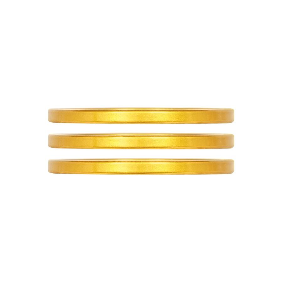 Industry Nine, iRiX, Headset Spacer, 1-1/8'', Height: 2.5mm, Aluminum, Gold, 3pcs