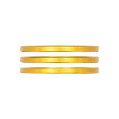 Industry Nine, iRiX, Headset Spacer, 1-1/8'', Height: 2.5mm, Aluminum, Gold, 3pcs