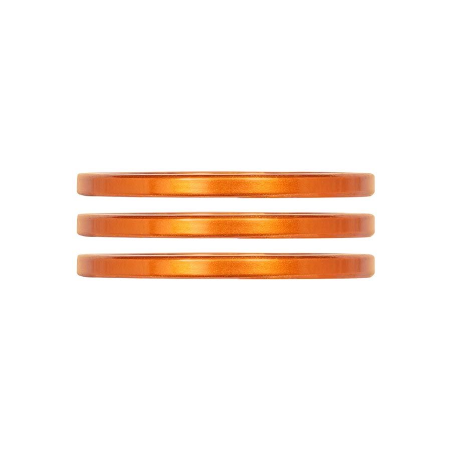 Industry Nine, iRiX, Headset Spacer, 1-1/8'', Height: 2.5mm, Aluminum, Orange, 3pcs