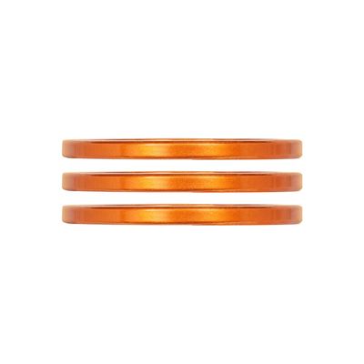 Industry Nine, iRiX, Headset Spacer, 1-1/8'', Height: 2.5mm, Aluminum, Orange, 3pcs