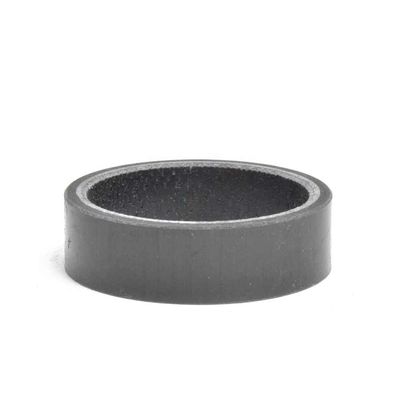 Wheels Manufacturing, Gloss Carbon, Headset Spacer, 1-1/8'', Height: 10mm, Carbon, Black, 5pcs