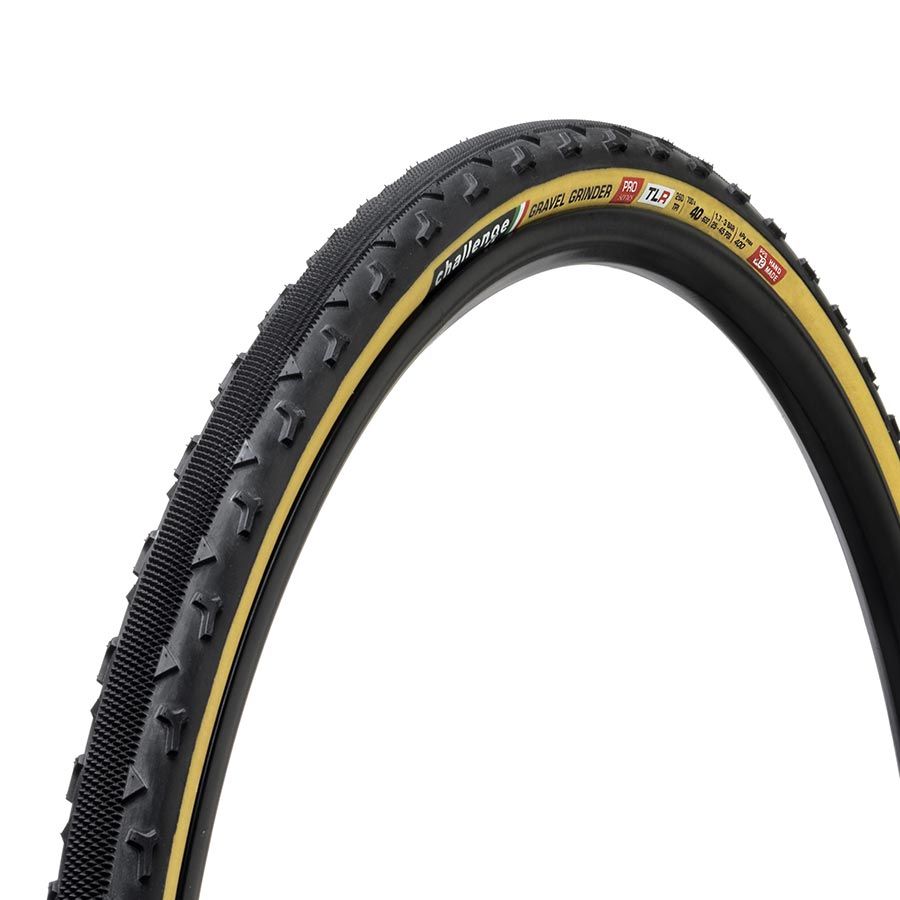 Challenge, Gravel Grinder Pro, Road Tire, 700x40C, Folding, Tubeless Ready, SmartPlus, SuperPoly, 300TPI, Tanwall