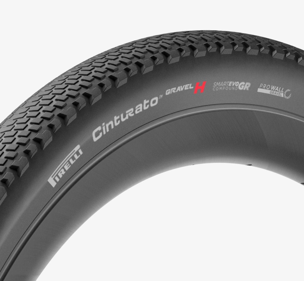 Pirelli, Cinturato Gravel H HP-Line, Gravel Tire, 700x40C, Folding, Tubeless Ready, SmartEVO GR, ProWALL Gravel, 120TPI, White