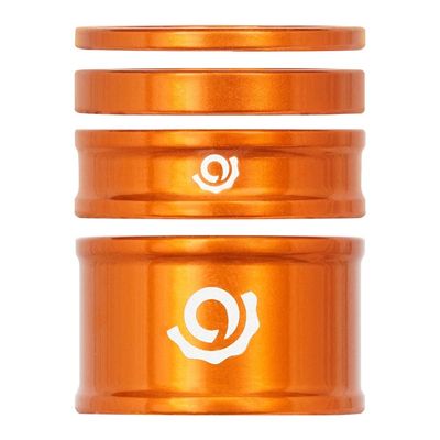 Industry Nine, iRiX, Headset Spacer Kit, 1-1/8'', Height: 2.5mm/5mm/10mm/20mm, Aluminum, Orange