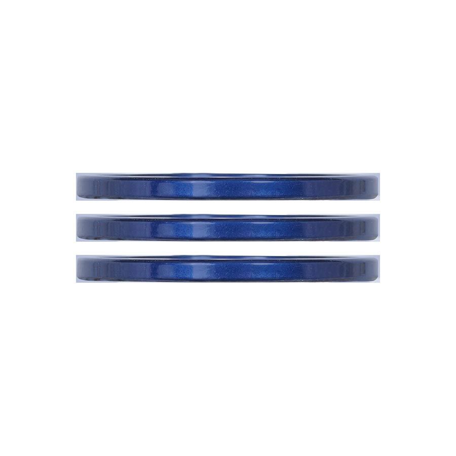 Industry Nine, iRiX, Headset Spacer, 1-1/8'', Height: 2.5mm, Aluminum, Blue, 3pcs