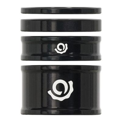 Industry Nine, iRiX, Headset Spacer Kit, 1-1/8'', Height: 2.5mm/5mm/10mm/20mm, Aluminum, Black