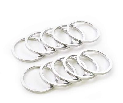 Wheels Manufacturing, Headset Spacer, 1-1/8'', Height: 2.5mm, Aluminum, Silver, 5pcs
