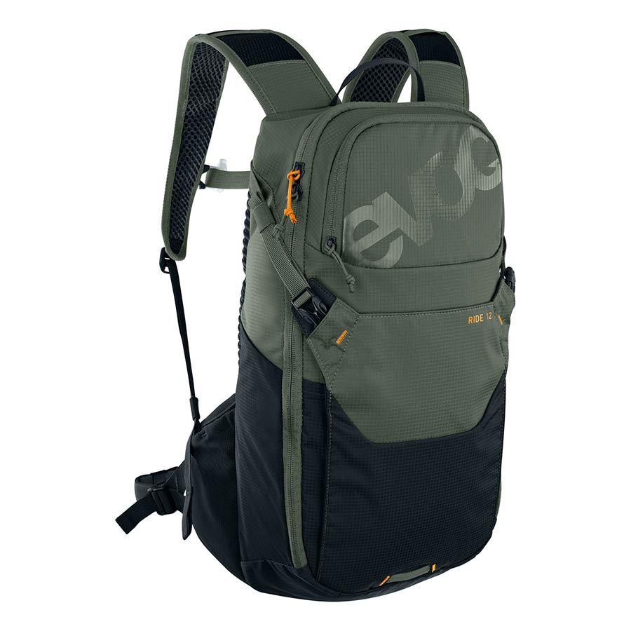 EVOC, Ride 12, Hydration Bag, Volume: 12L, Bladder: Not Included, Dark Olive/Black