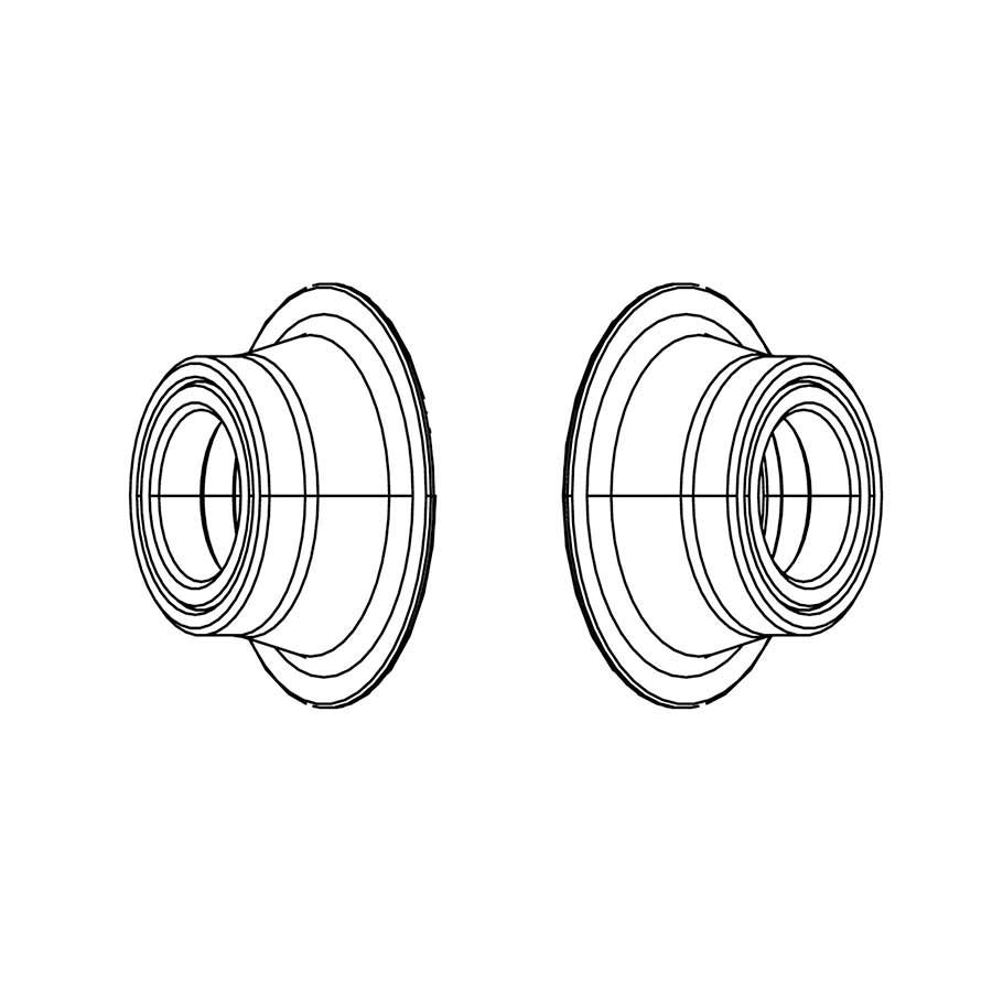 Zipp, 77/177 Conversion Caps, 77 Disc Front 100/12mm TA