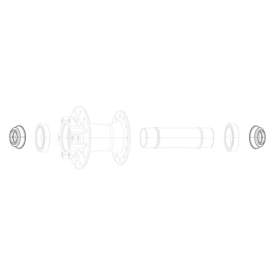 SRAM, Conversion caps, Front hub, (12x100, (X0, 900, Rise 60, Roam 30, Roam 40, Roam 60, Rail 40, Rise XX)