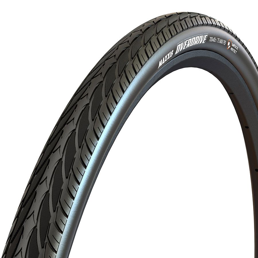 Maxxis, Overdrive Excel, Hybrid Tire, 700x47C, Wire, Clincher, Single, SilkShield, Reflective, 60TPI, Black