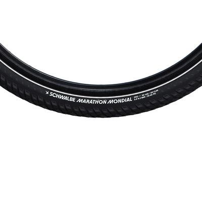 Schwalbe, Marathon Mondial, Hybrid Tire, 700x50C, Folding, Clincher, Addix, V-Guard, 67TPI, Black