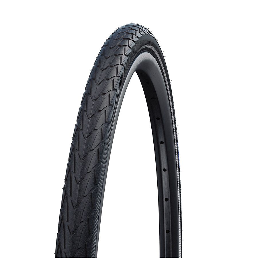 Schwalbe, Marathon Racer, Hybrid Tire, 700x30C, Wire, Clincher, Addix Green, RaceGuard, Reflex, 67TPI, Black