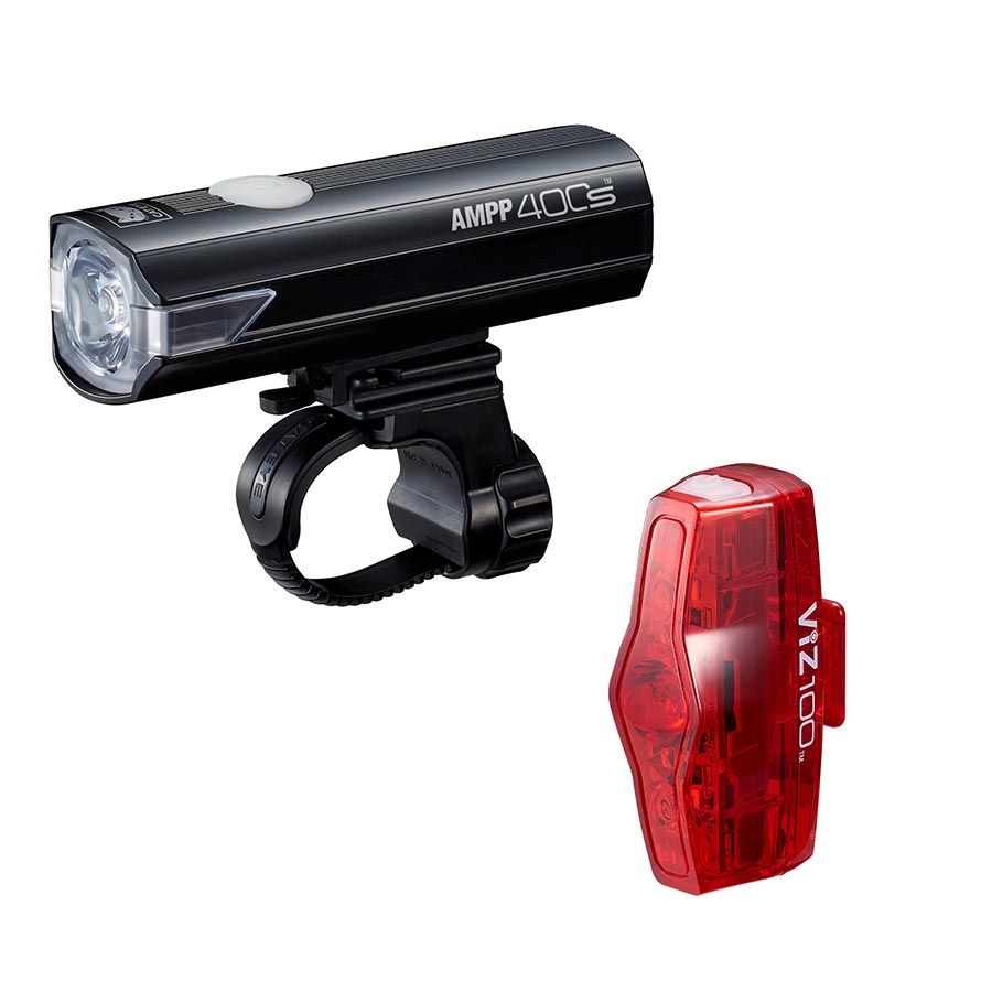 CatEye, AMPP400S/ViZ100, Light, Set, Black, Set