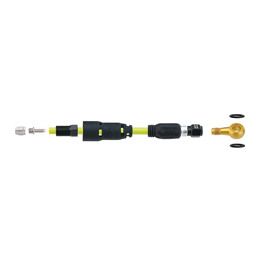 Jagwire, Mountain Pro Quick-Fit Adapters, Adapter Kit - Compatible w/ SRAMÂŽ G2 Ultimate, G2 RSC; Guide Ultimate, Guide R/RS/RSC (B1), AvidÂŽ Juicy Ultimate/Carbon/Seven/Five, Gold, Set
