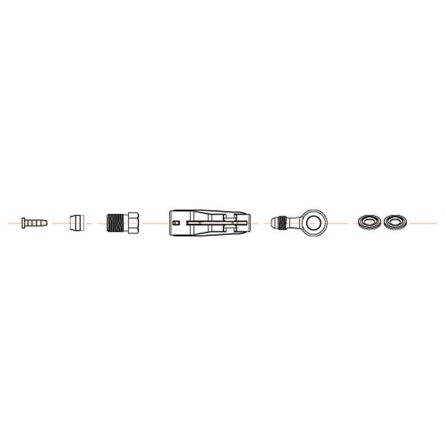 Jagwire, Mountain Pro Quick-Fit, Adapter kit, Shimano XTR M988, M985, XT M785, SLX M675, M666