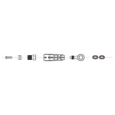 Jagwire, Mountain Pro Quick-Fit, Adapter kit, Shimano XTR M988, M985, XT M785, SLX M675, M666