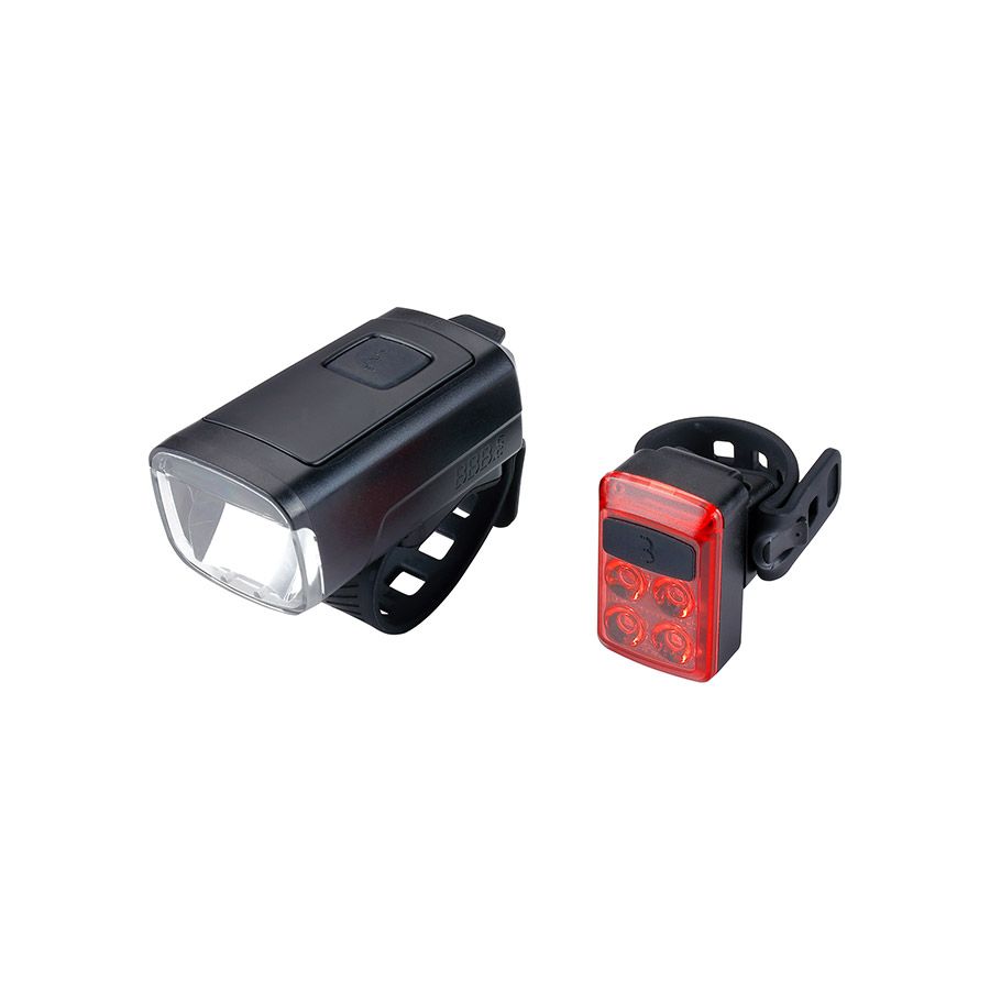 BBB Cycling, BLS-231 Stud50/Slide Combo, Light, Front and Rear, Black, Set