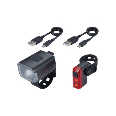 BBB Cycling, BLS-144 Stud33/Salute Combo, Light, Front and Rear, Black, Set