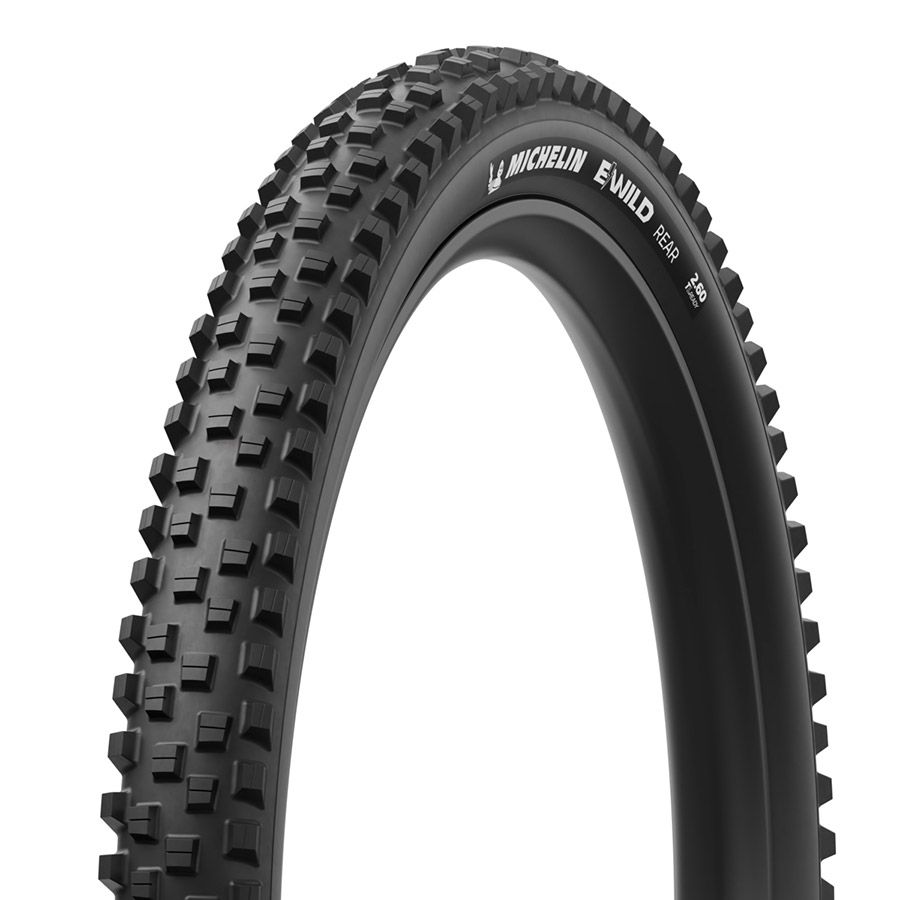Michelin, E-WILD PERFORMANCE LINE Rear, Mountain Tire, 27.5x2.80, Folding, Tubeless Ready, MAGI-X, GUM-X, 2x33, Black