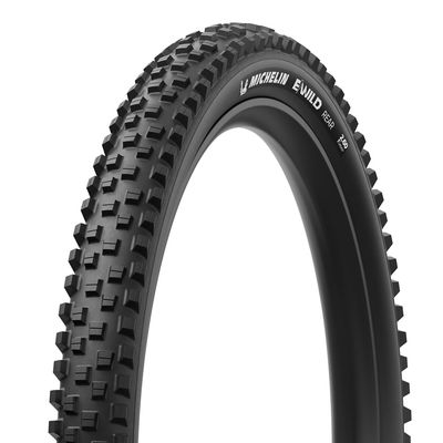 Michelin, E-WILD PERFORMANCE LINE Rear, Mountain Tire, 27.5x2.80, Folding, Tubeless Ready, MAGI-X, GUM-X, 2x33, Black