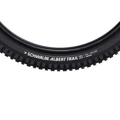 Schwalbe, Albert Trail Pro, Mountain Tire, 27.5"x2.50, Folding, Tubeless Ready, Addix Soft, Trail Pro - Radial, 67TPI, Black