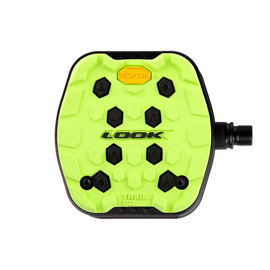 Look, Trail Grip, Platform Pedals, Body: Composite, 9/16'', Lime, Pair