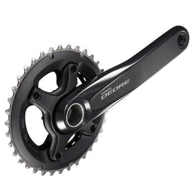 Shimano, Deore FC-M6000, Crankset, 10 sp., 24mm, 26/36T, BCD:64/96, Hollowtech II, 175mm, Black