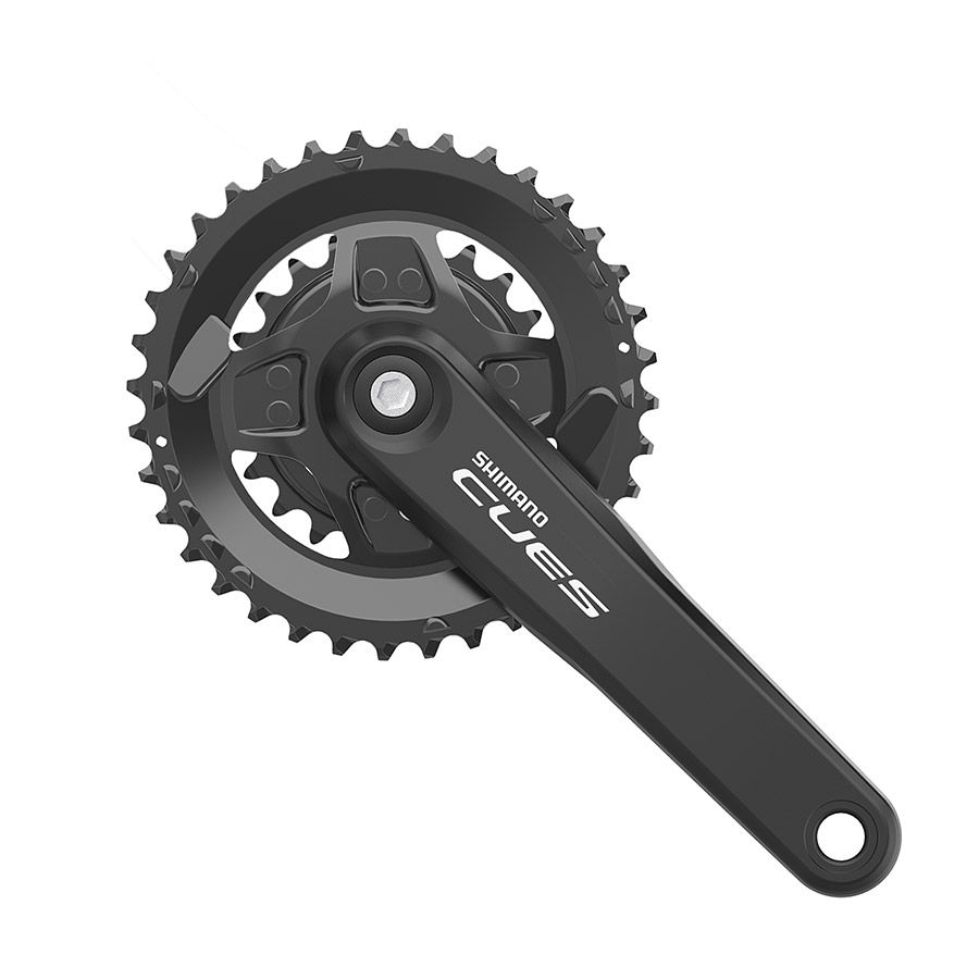 Shimano, CUES FC-U4000-2, Crankset, Speed: 9/10/11, BCD: Rivets, 22/36, JIS, 170mm, Black, MTB/Boost, EFCU40002C62X