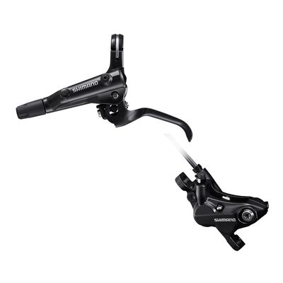 Shimano, Deore BL-MT501 / BR-MT520, MTB Hydraulic Disc Brake, Front, Post mount, Disc: 140 to 220mm (not included), Black, EMT501EJLFPRA100