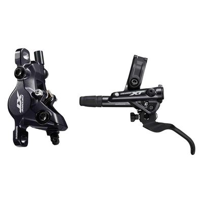 Shimano, XT BL/BR-M8100, MTB Hydraulic Disc Brake, Rear, Post mount, Disc: Not included, 392g, Black, Set